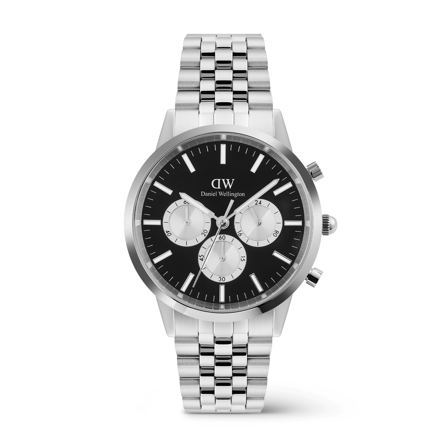 Iconic 42 Chronograph Arch 5-Link Onyx Panda S - Daniel Wellington