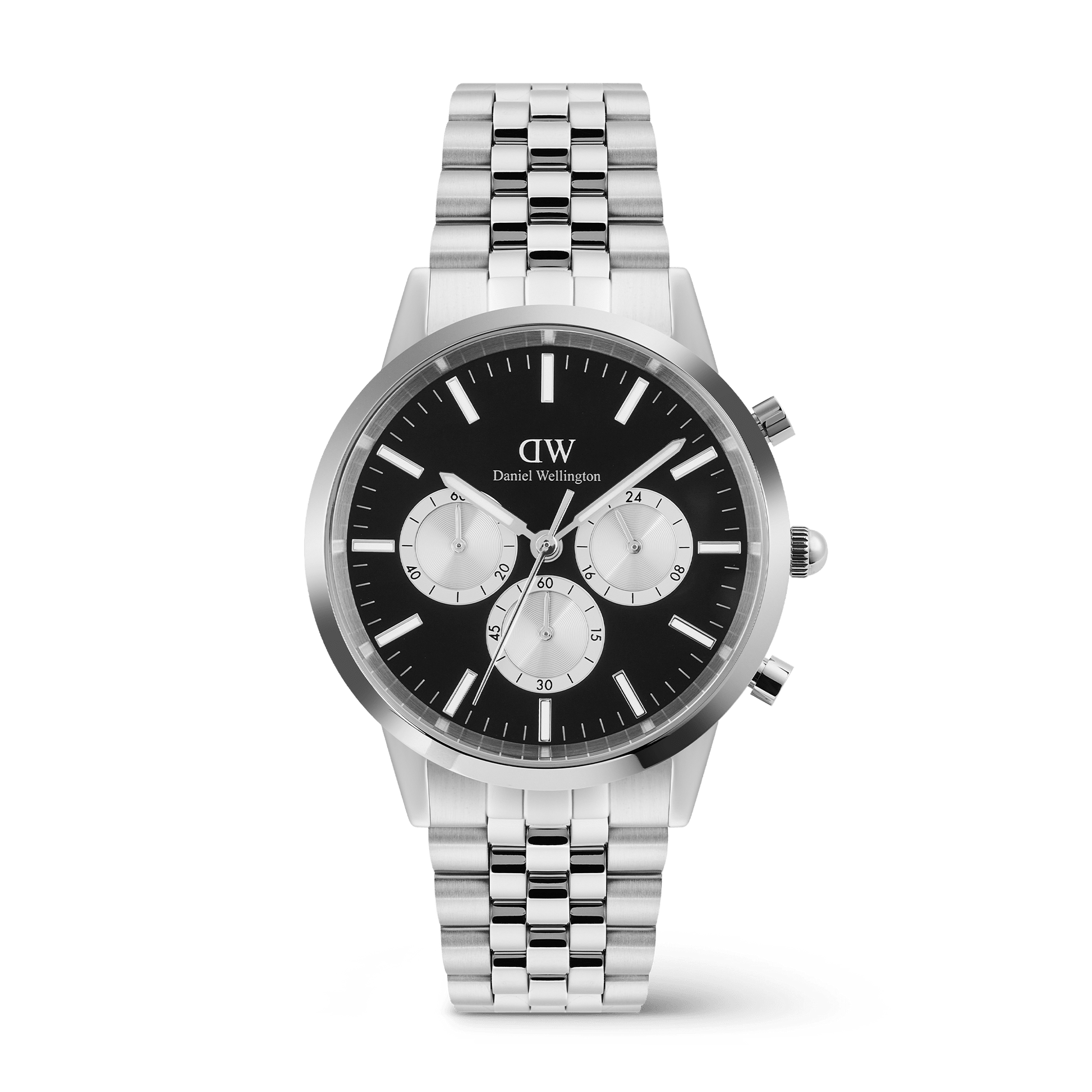 Iconic 42 Chronograph Arch 5-Link Onyx Panda S - Daniel Wellington
