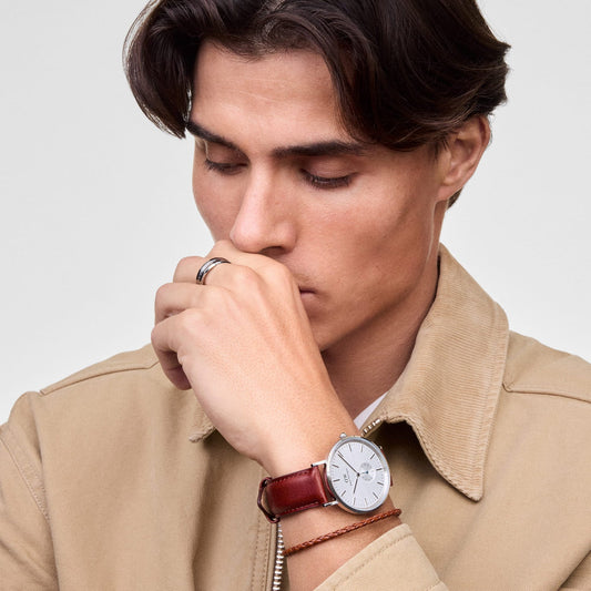 Daniel Braided Leather Bracelet St Mawes 3.0 205mm S - Daniel Wellington