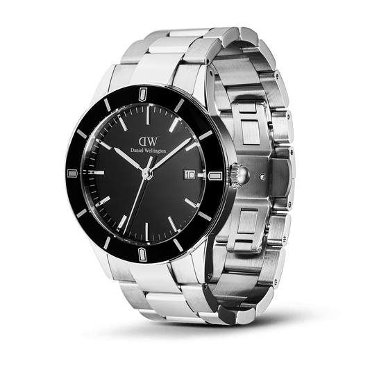 Iconic Paradigma 40 Link Black Enamel Black Bezel S - Daniel Wellington