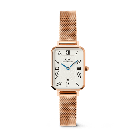Quadro 20x26 Roman Numerals Date Melrose White RG - Daniel Wellington