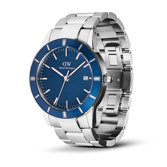 Iconic Paradigma 40 Link Blue Enamel Blue Bezel S - Daniel Wellington