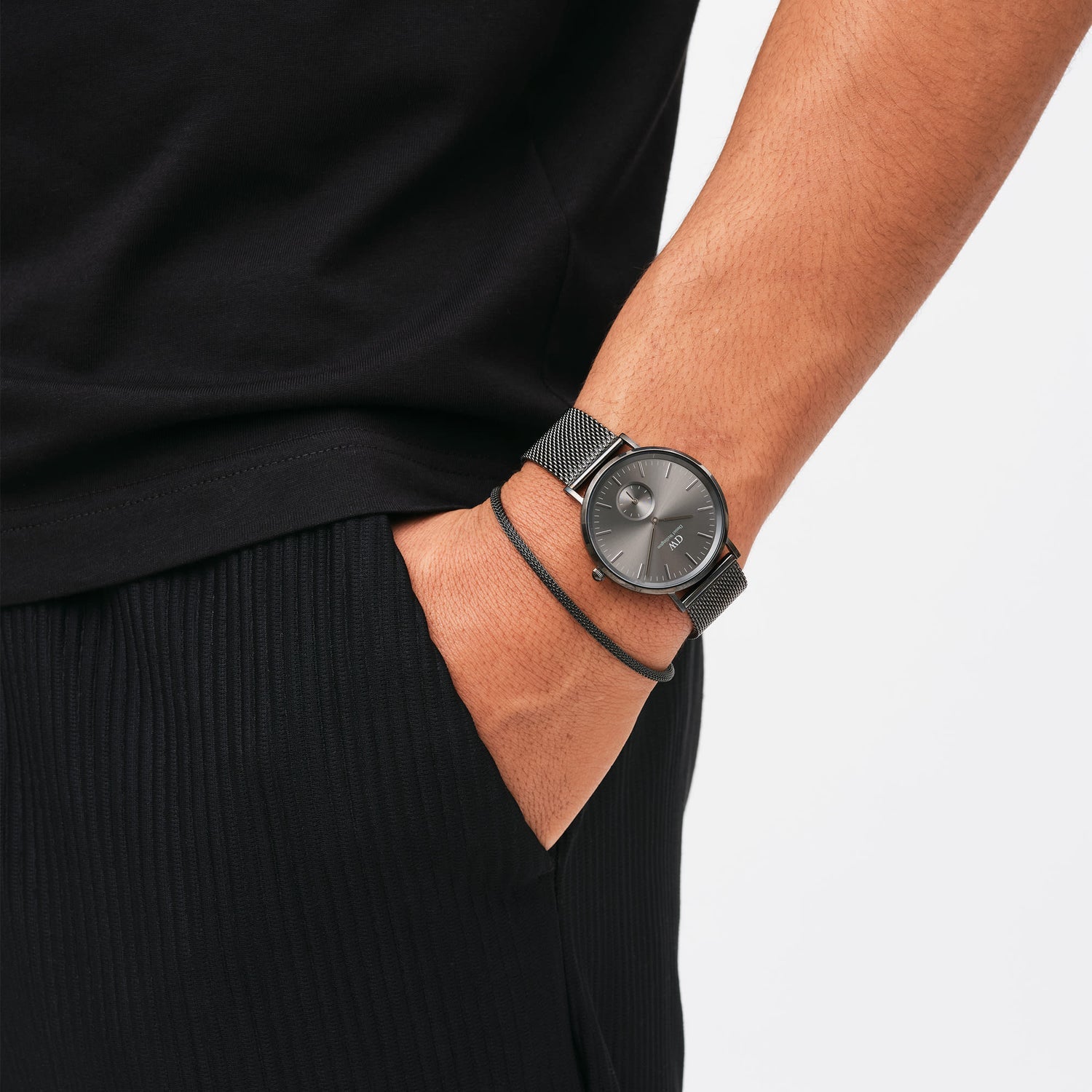 Mesh bracelet 2.8 Grey 185mm - Daniel Wellington