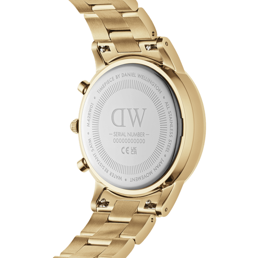Iconic Chronograph 42 Link G Onyx - Daniel Wellington