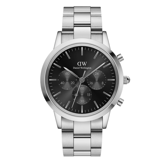 Iconic Chronograph 42 Link S Onyx - Daniel Wellington
