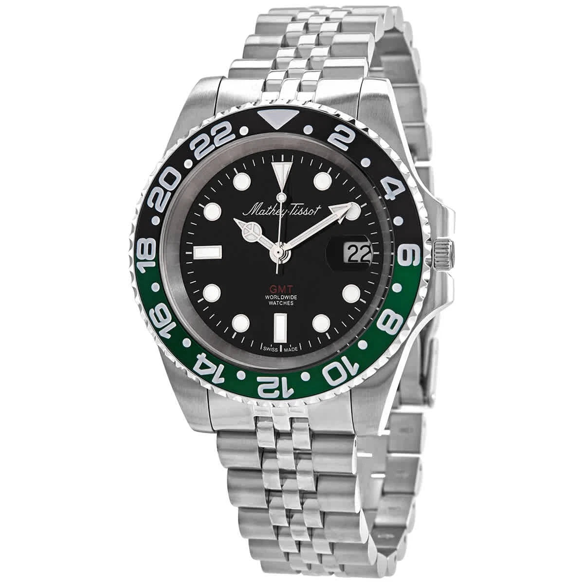 GMT ساعة ماثي تيسو رجالية - Mathey-Tissot