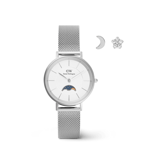 Petite Moonphase 32 Sterling S White - Daniel Wellington