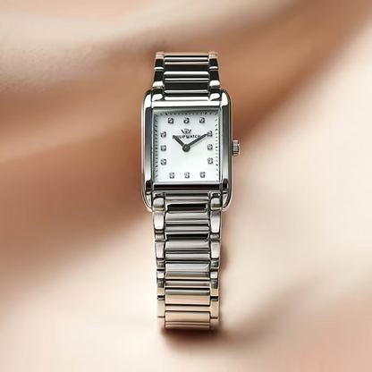 ساعة فيليب واتش نسائي مربعه مرصعه بالألماس