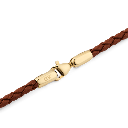 Daniel Braided Leather Bracelet St Mawes 3.0 195mm G - Daniel Wellington