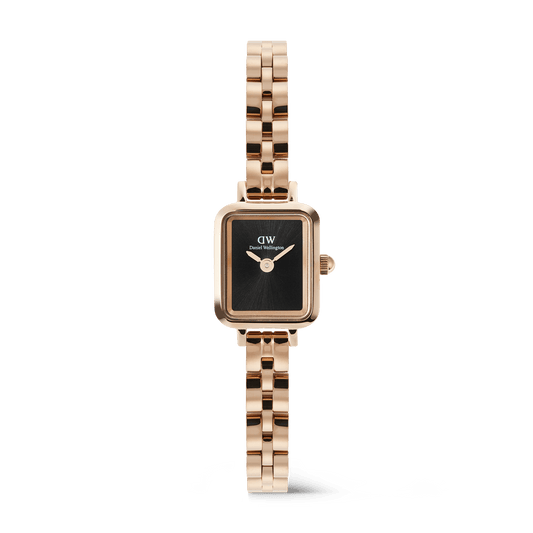 Quadro Mini 15.4x18.2 Arch 3-Link Onyx Sunray RG - Daniel Wellington