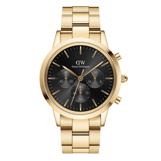 Iconic Chronograph 42 Link G Onyx - Daniel Wellington