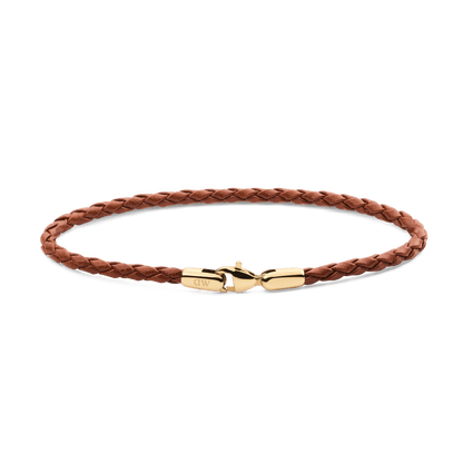 Daniel Braided Leather Bracelet St Mawes 3.0 195mm G - Daniel Wellington