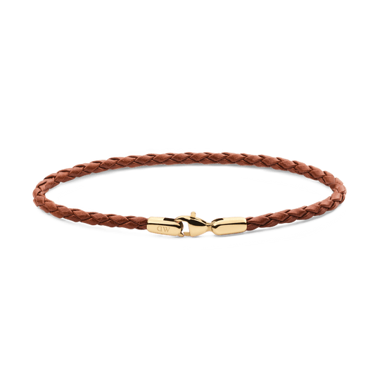 Daniel Braided Leather Bracelet St Mawes 3.0 185mm G - Daniel Wellington